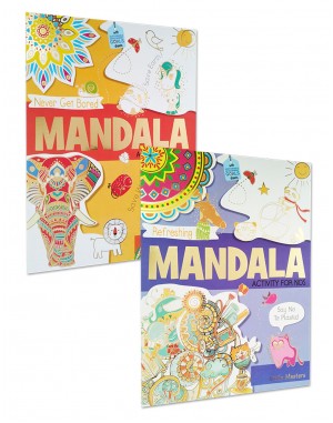 Mandala: Coloring Activity For Kids Combo Pack of 2 Books (M1) 