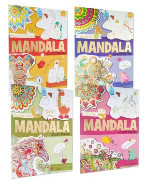 Mandala: Coloring Activity For Kids Combo Pack of 4 Books (M3) 
