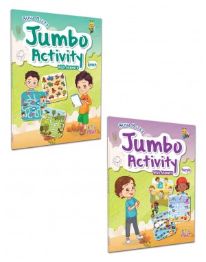 Busy Buzz Jumbo Activity Books With Answers (Green+Purple) 