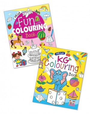 Mega Colouring Books Pack of 2 (Fun Colouring & KG Colouring)