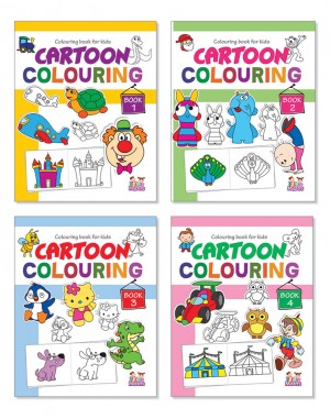 Cartoon Colouring Books (Pack of 4)