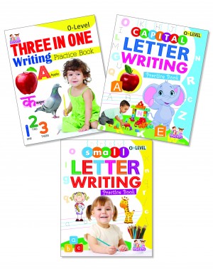 Combo Set of 3 Writing Books (Three In One Writing & Small Letter Writing, Capital Letter Writing)