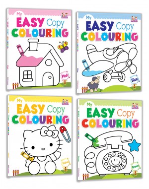 My Easy Copy Colouring Combo Pack of 4 Books (Pink-Blue-Green-Yellow)