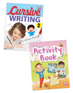 Combo Set of Cursive Writing 2 & Activity Book (Pink) (Pack of 2)