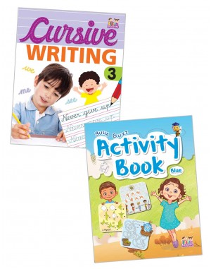 Combo Set of Cursive Writing 3 & Activity Book (Blue) (Pack of 2)