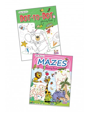 Combo Set of Activity Books- Dot to Dot & Mazes (Pack of 2)