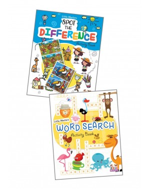 Combo Set of Activity Books- Spot the Difference & Word Search (Pack of 2)